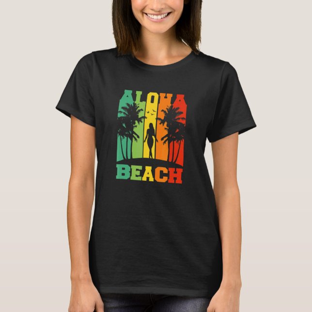 T-shirt Oahu Tropical Island Maui Beach Party Hawaii (Devant)