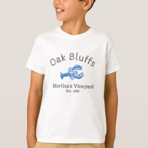 T-shirt Oak Bluffs, Martha's Vineyard Blue Lobster, garçon