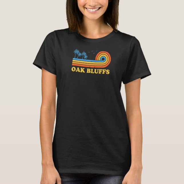 T-shirt Oak Bluffs Massachusetts Summer Ma Tropical (Devant)
