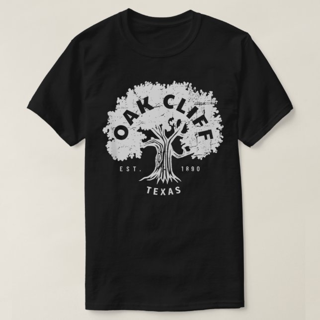T-shirt Oak Cliff Texas Souvenir Rétro Oak Tree Graphic Da (Design devant)