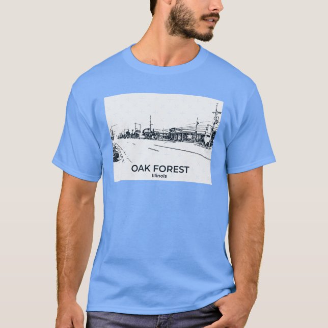 T-shirt Oak Forest Illinois Oversized 1 (Devant)