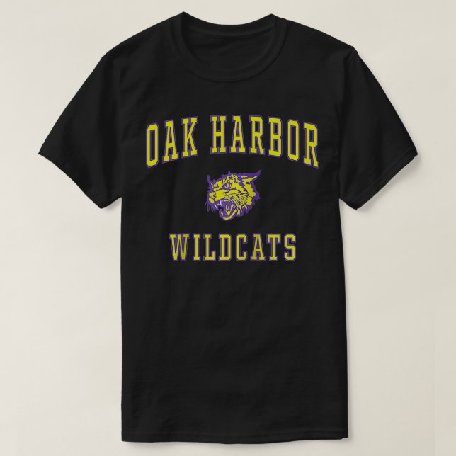 T-shirt Oak Harbor High School Wildcats  (Design devant)