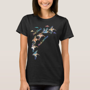 T-shirt Oak Island Caroline du Nord Colorée Cravate-Dye Pe