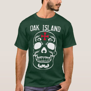 T-shirt Oak Island Cross Skull