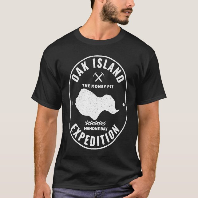 T-shirt Oak Island Expédition Chasse au trésor Retro Myste (Devant)