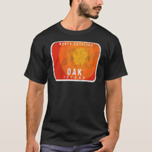 T-shirt Oak Island NC Vacances en été Hot Sunshine