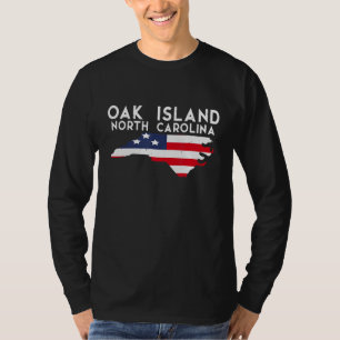 T-shirt Oak Island North Carolina USA State America Travel