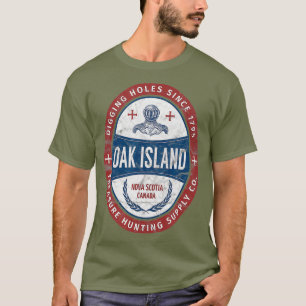 T-shirt Oak Island Treasure Hunting Retro Templar Knight