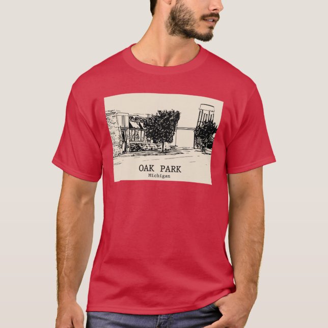 T-shirt Oak Park Michigan (Devant)