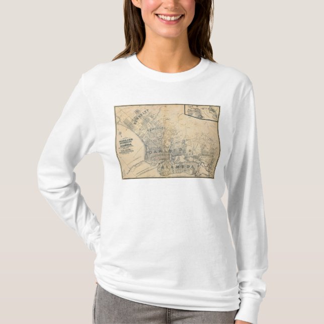 T-shirt Oakland, Berkeley, Alameda (Devant)