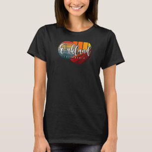 T-shirt Oakland California - Retro Vintage Raglan