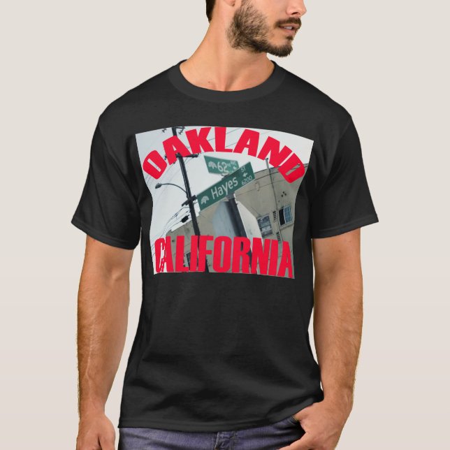 T-shirt Oakland, Californie (62e Ave, Hayes St) (Devant)