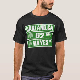 T-shirt Oakland, Californie (62e Ave, Hayes St)