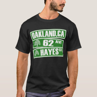 T-shirt Oakland, Californie (62e Ave, Hayes St)