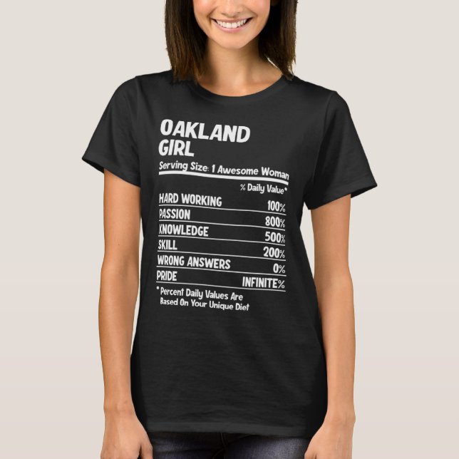 T-shirt Oakland Girl (Devant)