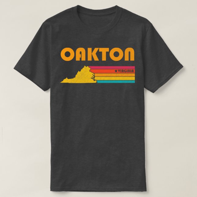 T-shirt Oakton Virginia Vintage Souvenir déstressé (Design devant)