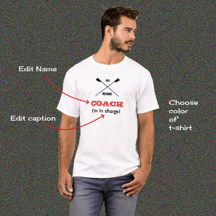 T-shirt Oar inspirant entraîneur à ramer texte personnalis