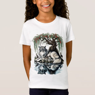 T-Shirt Oasis de la famille de loups sereine dans une natu