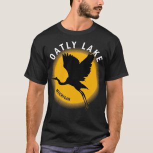 T-shirt Oatly Lake dans le Michigan Heron Sunrise