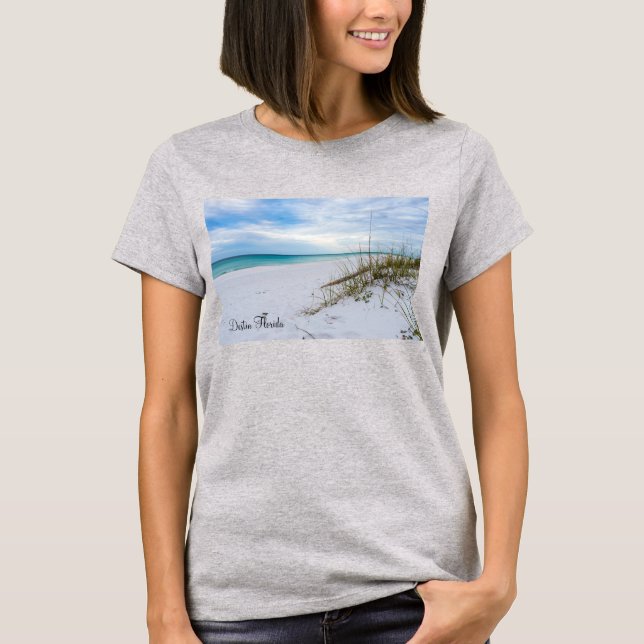 T-shirt Oats de mer et plage de sable blanc matin femme TS (Devant)