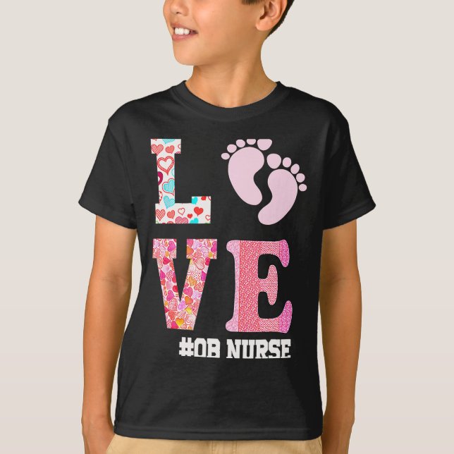 T-shirt Ob Nurse Valentines Day Delivery Labor Nursing 1  (Devant)