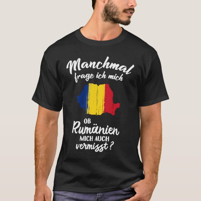 T-shirt Ob Romania mich vermisst   Romanian Romania (Devant)