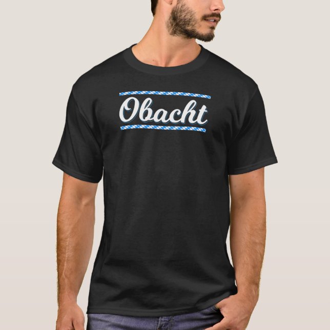 T-shirt Obacht Bayern Discours Dialecte bavarois (Devant)