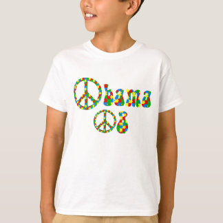T-shirt Obama 08 Autisme Conception du symbole de paix