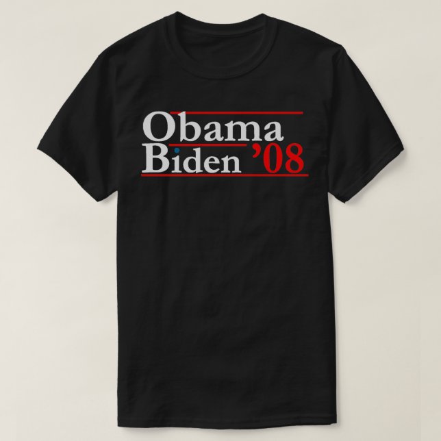 T-shirt Obama 08 Campagne rétro Obama Biden (Design devant)
