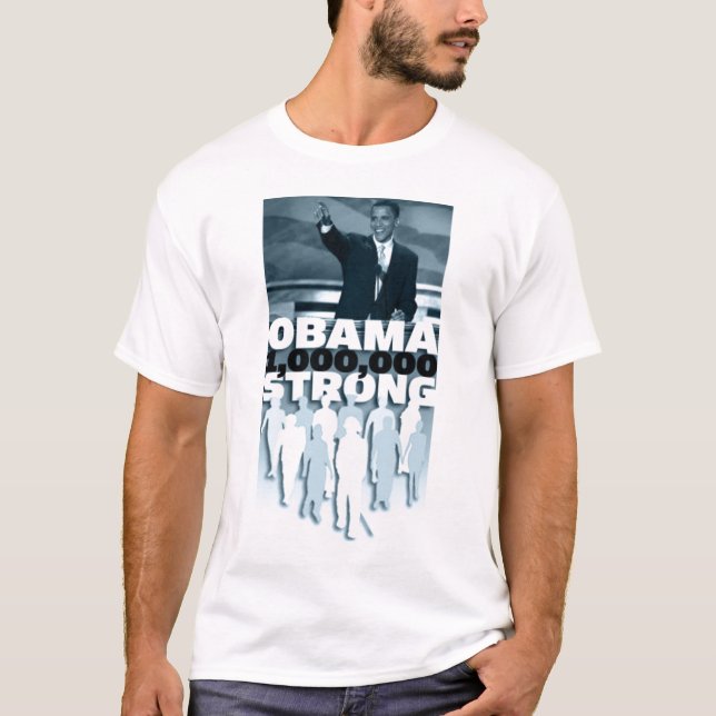 T-shirt Obama 1.000.000 fort (Devant)