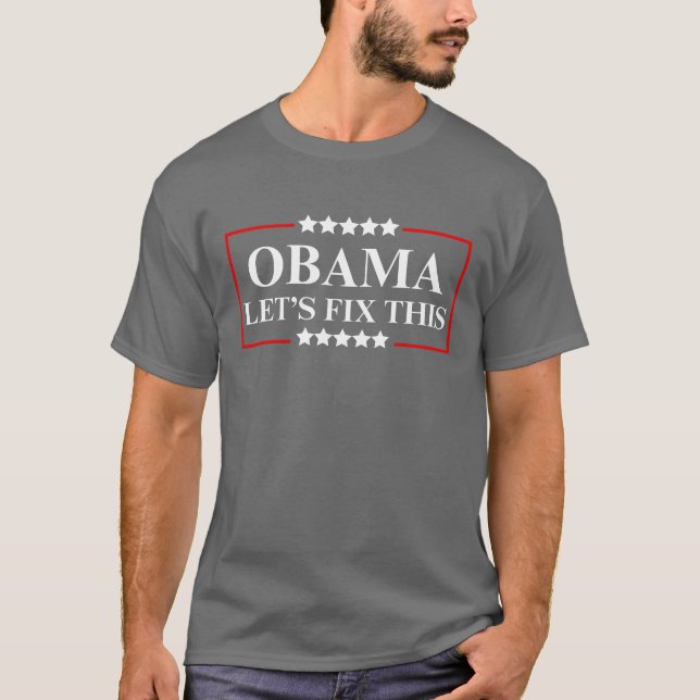 T-shirt Obama 2028, réglons ça (Devant)