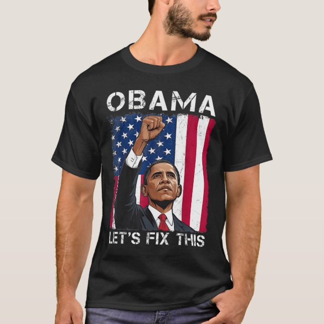 T-shirt Obama 2028 : Réparons ce président (Devant)