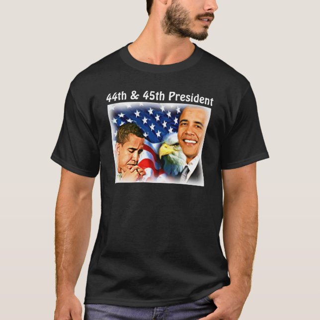 T-shirt Obama-44ème et 45ème président des Etats-Unis_ (Devant)