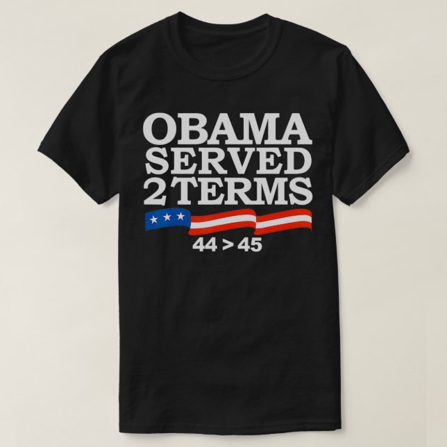 T-shirt Obama a servi deux mandats (Design devant)