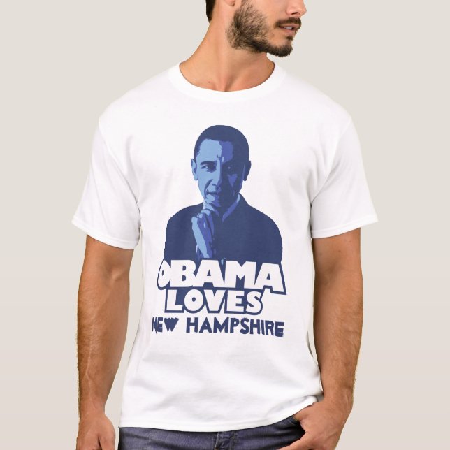 T-shirt OBAMA AIME le New Hampshire (Devant)