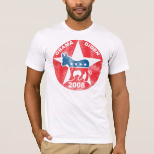 T-shirt Obama Biden 08 rétro