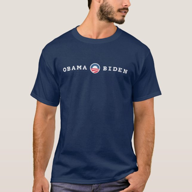 T-shirt Obama/Biden (logo blanc) (Devant)