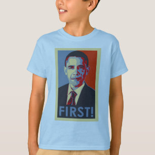 T-shirt Obama D'ABORD ! La pièce en t de l'enfant