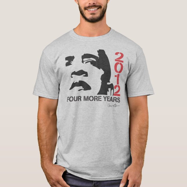 T-shirt Obama de chemise de quatre plus années (Devant)