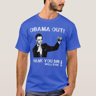 T-shirt Obama dehors laisse tomber le micro Merci Obama Bi