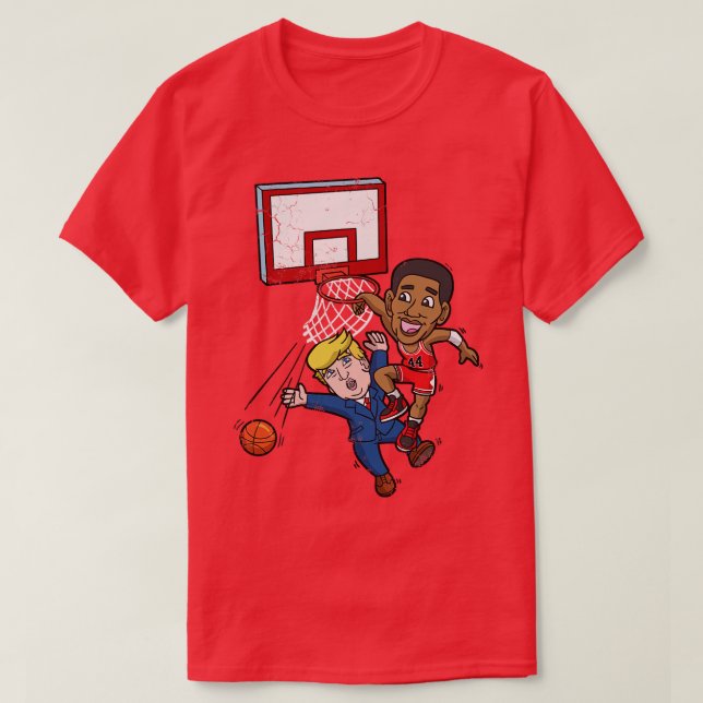 T-shirt Obama Dunks Sur Trump (Design devant)