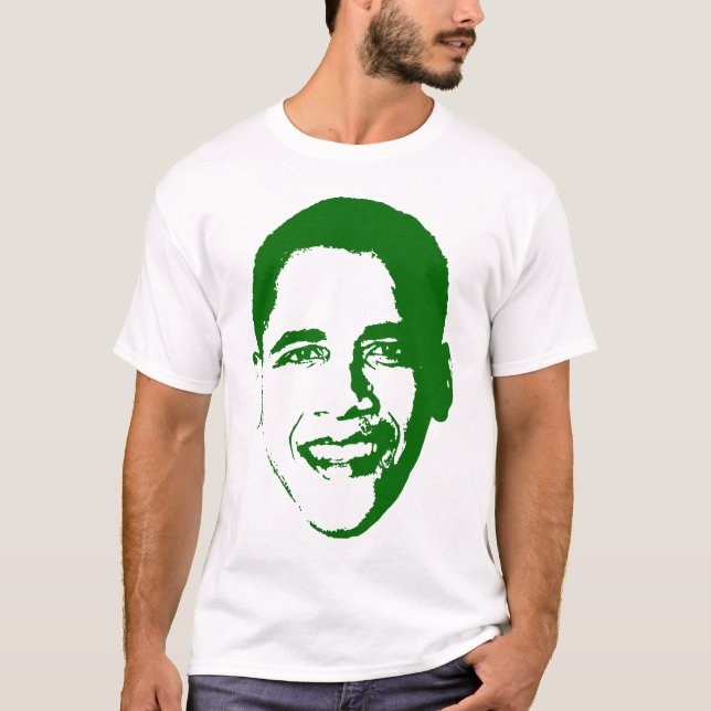 T-shirt Obama en vert (Devant)