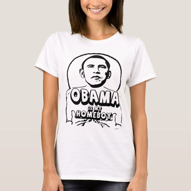 T-shirt Obama est mon homeboy (Devant)