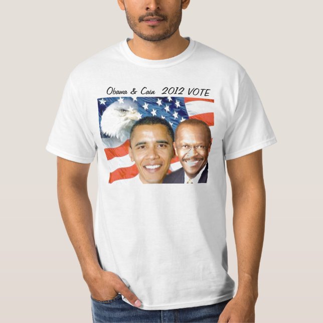 T-shirt Obama et Cain 2012_ (Devant)