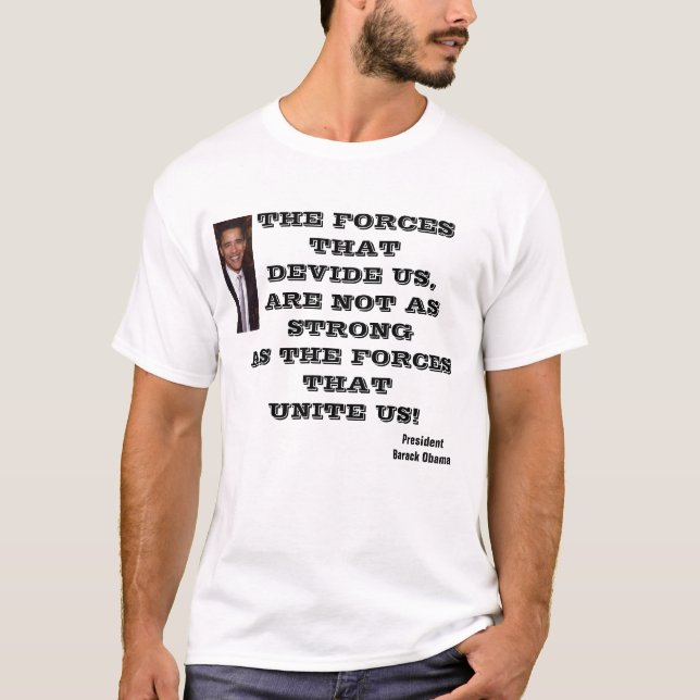 T-shirt OBAMA, FORCES UNITE US tee (Devant)