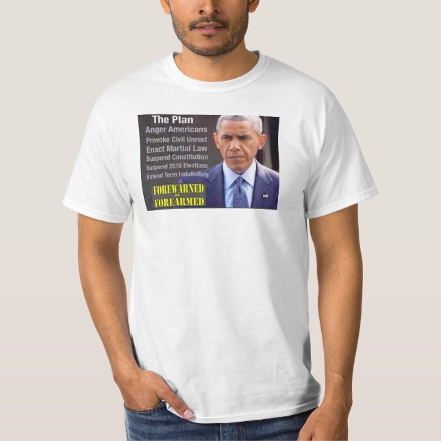 T-shirt OBAMA, le plan (Devant)