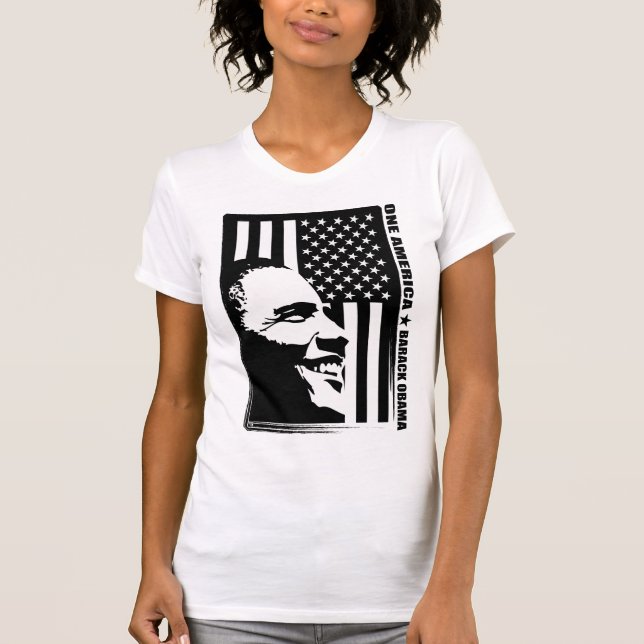 T-shirt Obama noir et blanc (Devant)