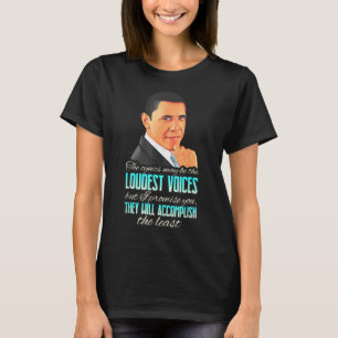 T-shirt Obama Noir Histoire Mois Présidents Jour Hommes Fe