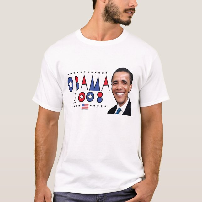 T-shirt Obama Pic Abstrait 2008 (Devant)