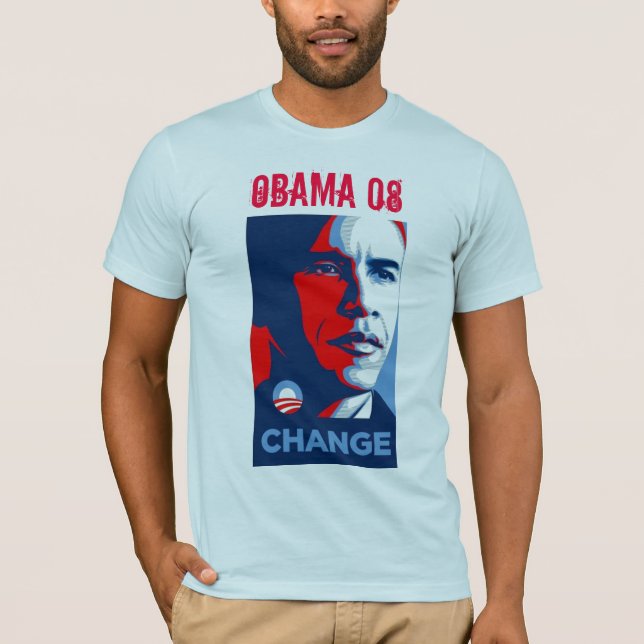 T-SHIRT OBAMA POUR LE CHANGEMENT 08 (Devant)